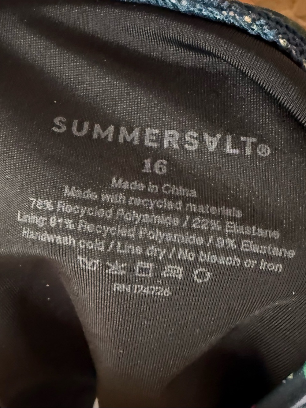 Summersalt x The Rifle Paper Co. Perfect Wrap One Piece Lea Swimsuit Size 16 NWT - Picture 4 of 5